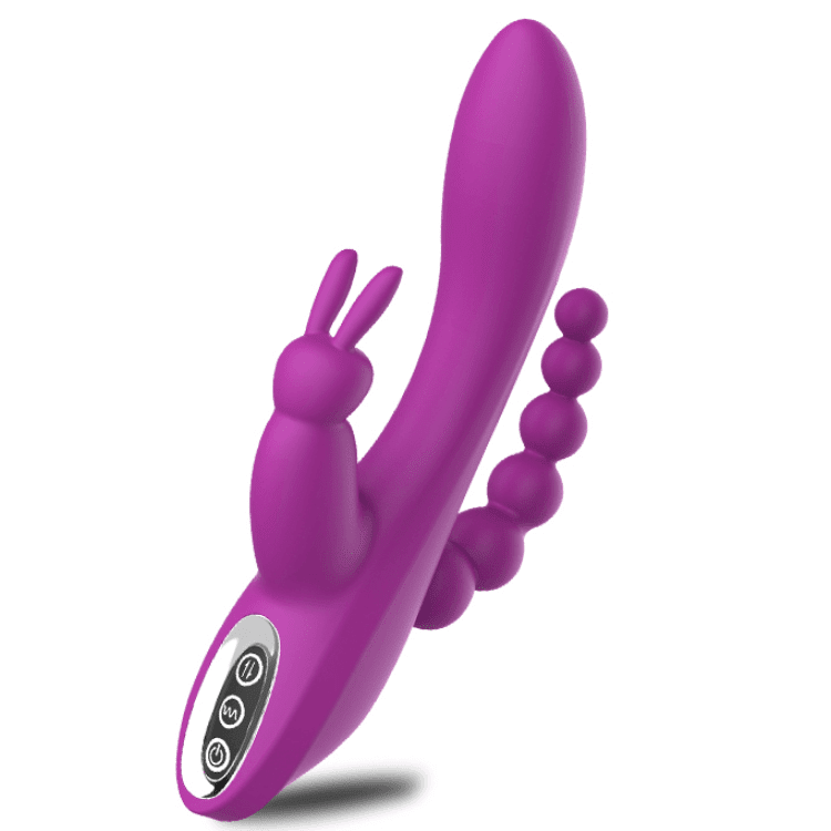 3 in 1 G-Spot Rabbit Anal Dildo Vibrator 1 Rabbit Anal Dildo Vibrator